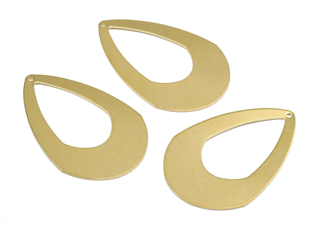 Personalized stamping blank - Brass Drop Charms - Raw Brass Drop Earrings and Pendant - Brass Drop Findings - 40.85x27.69x0.86mm - PP2477 - DOMEDBAZAAR
