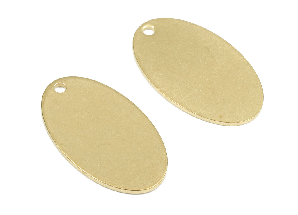 Personalized stamping blank - Brass Oval Charms - Raw Brass Oval Earrings and Pendant - Brass Oval Necklace - 20.82x12.09x0.81mm - PP2452 - DOMEDBAZAAR