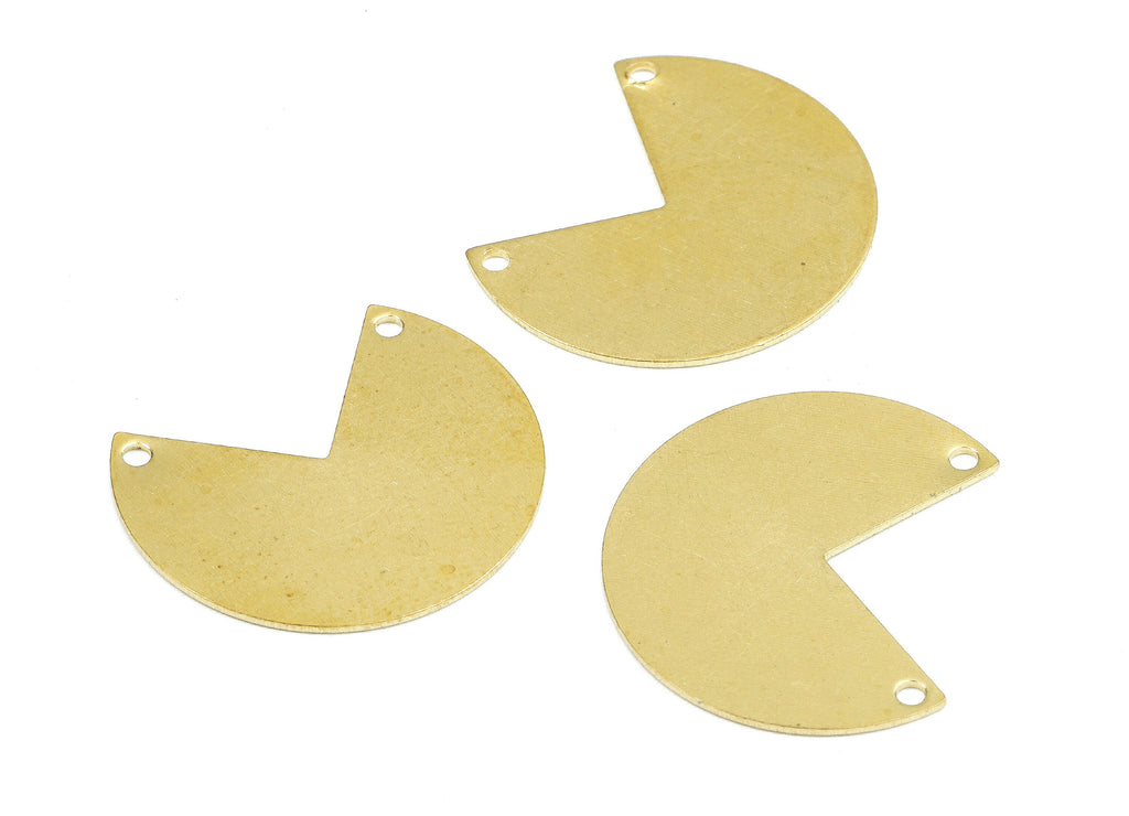Personalized stamping blank - Brass Round Connectors - Raw Brass Geometric Pendant Necklace  - 20.02x17.04x0.7mm - PP2650 - DOMEDBAZAAR