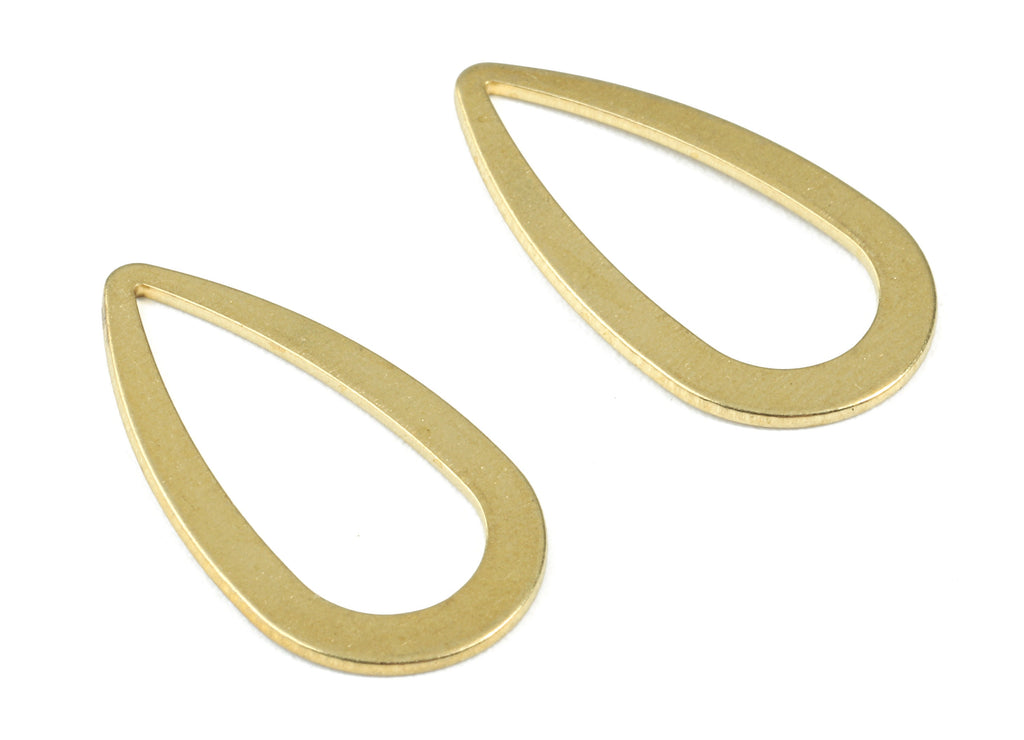 Brass Drop Charm - Raw Brass Drop Earrings and Pendant - Brass Drop Necklace - Earring Finding - 22.01x12.1x0.83mm - PP2971 - DOMEDBAZAAR