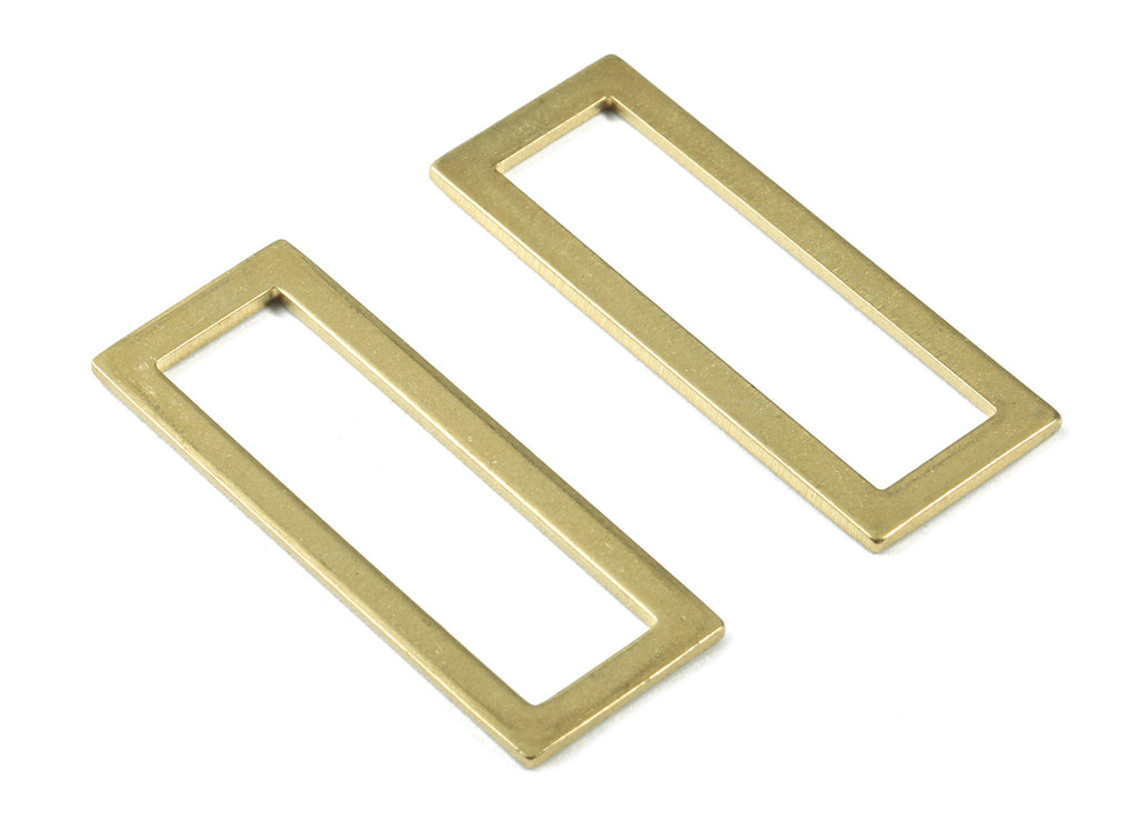 Brass Rectangle Charm - Raw Brass Rectangle Earrings and Pendant - Brass Rectangle Necklace - Earring Finding - 38.41x14.54x1.2mm - PP2973 - DOMEDBAZAAR