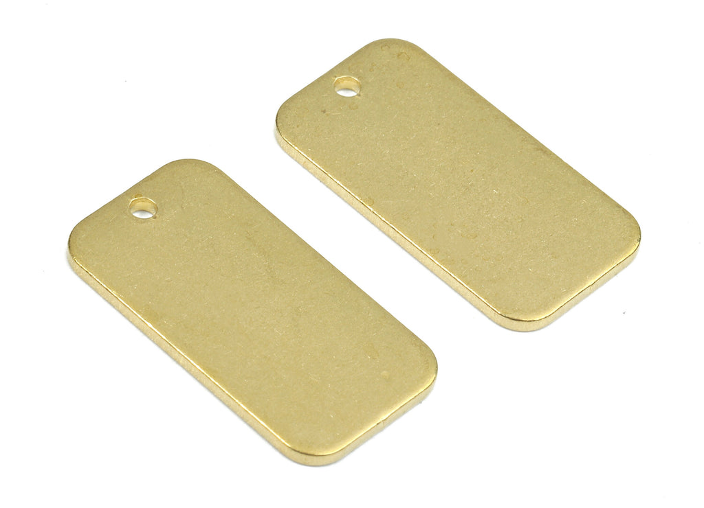 Personalized stamping blank - Brass Rectangle Charms - Raw Brass Rectangle Earrings and Pendant  - 20.29x10.84x1.15mm - PP2619 - DOMEDBAZAAR