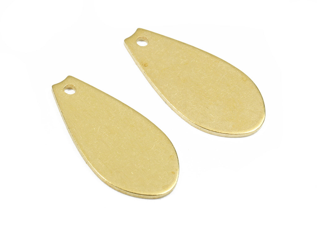 Personalized stamping blank - Brass Drop Charms - Raw Brass Drop Earrings and Pendant - Earring Findings - 20.1x9.73x0.8mm - PP2540 - DOMEDBAZAAR