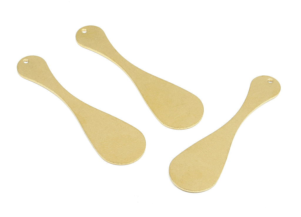 Personalized stamping blank - Brass Teardrop Charms - Raw Brass Teardrop Earrings and Pendant- 44.17x15.58x1.1mm - PP2662 - DOMEDBAZAAR