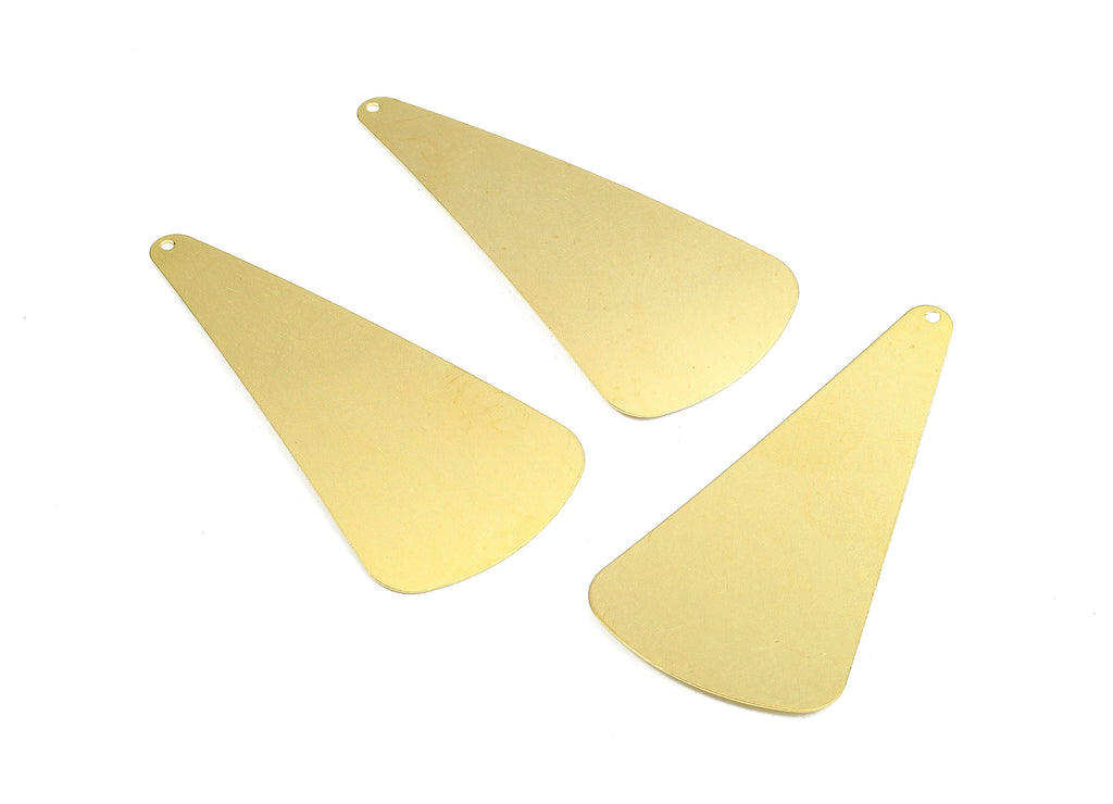Personalized stamping blank - Brass Triangle Charms - Raw Brass Triangle Earrings and Pendant  - 59.58x29.99x0.65mm - PP2616 - DOMEDBAZAAR