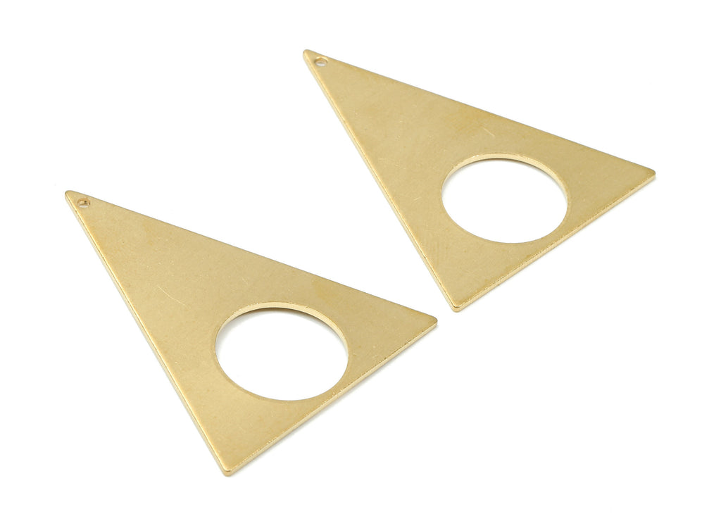 Personalized stamping blank - Brass Triangle Charms - Raw Brass Triangle Earrings and Pendant - Jewelry Supplies - 43.5x34.7x1.24mm - PP2807 - DOMEDBAZAAR