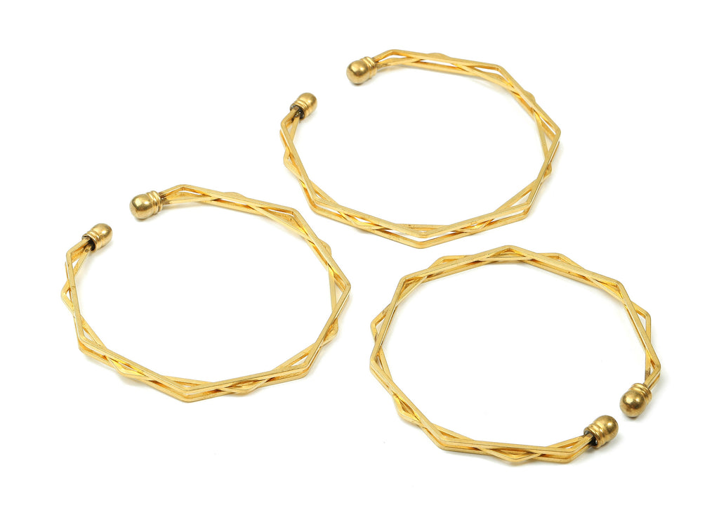 Brass Bracelet - Raw Brass Bracelet - Brass Bracelet Cuff - Brass Bracelet Findings - Jewelry Supplies - 65.34x65.34x4.55mm - PP2862 - DOMEDBAZAAR