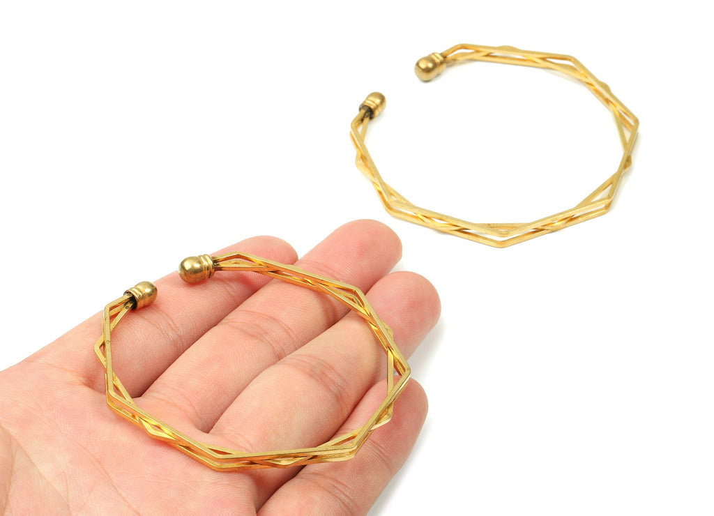 Brass Bracelet - Raw Brass Bracelet - Brass Bracelet Cuff - Brass Bracelet Findings - Jewelry Supplies - 65.34x65.34x4.55mm - PP2862 - DOMEDBAZAAR