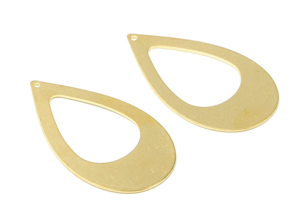 Personalized stamping blank - Brass Drop Charms - Raw Brass Drop Earrings and Pendant - Earring Findings  - 43x25x0.9mm - PP2802 - DOMEDBAZAAR