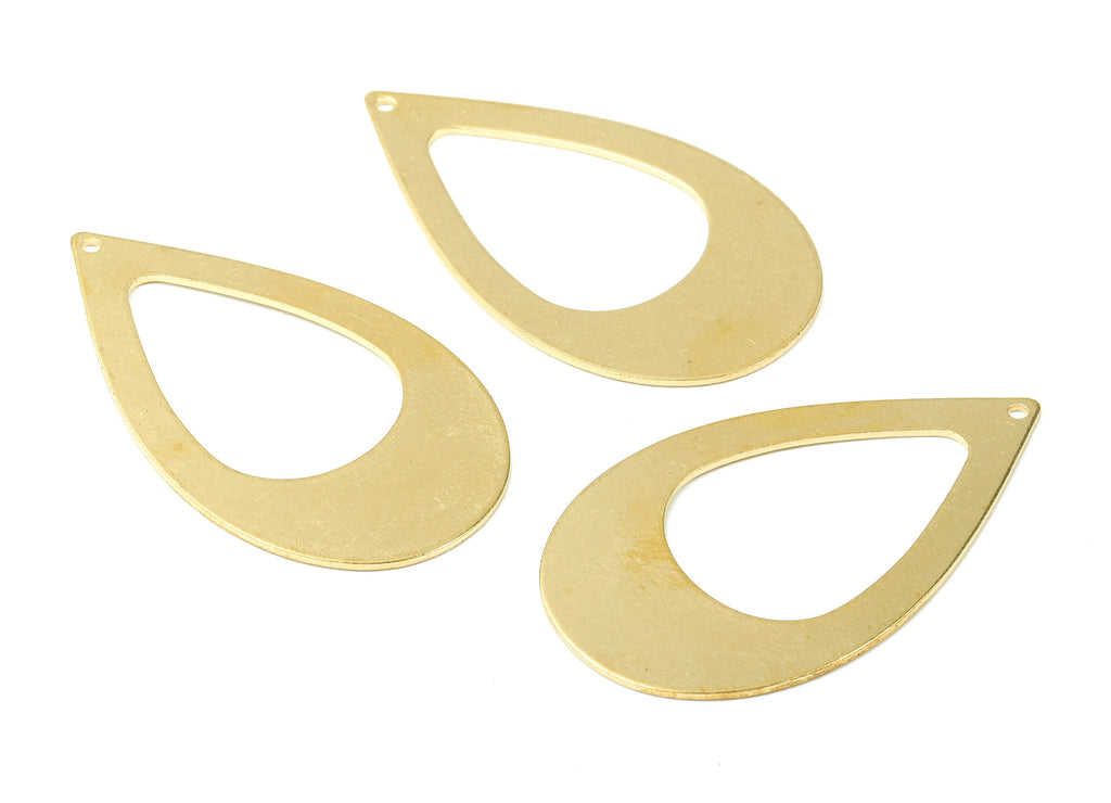 Personalized stamping blank - Brass Drop Charms - Raw Brass Drop Earrings and Pendant - Earring Findings  - 43x25x0.9mm - PP2802 - DOMEDBAZAAR
