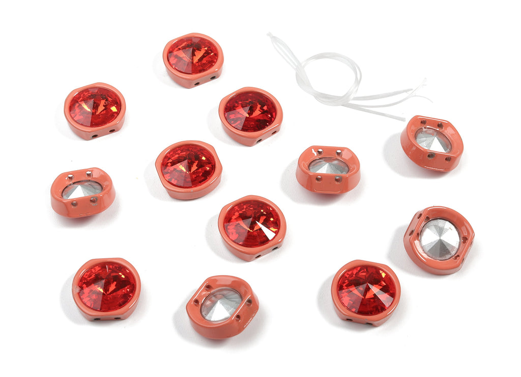 Tile Bracelet Beads Set - Enamel Round 2 Hole Glass Beads for Stretchy Bracelet - Tila Tile Jewellery Making SET - 60x8.05x4.29mm - ET1020N - DOMEDBAZAAR