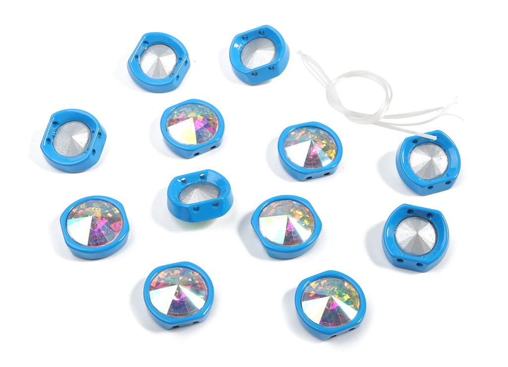 Tile Bracelet Beads Set - Enamel Round 2 Hole Glass Beads for Stretchy Bracelet - Tila Tile Jewellery Making SET - 60x8.05x4.29mm - ET1020P - DOMEDBAZAAR