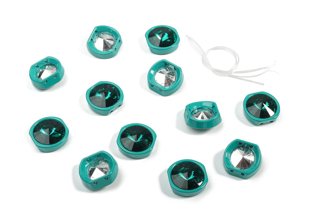 Tila Tile Bracelet Beads Set - Enamel Round 2 Hole Glass Beads for Bracelet - Tila Beads Jewellery Making SET - 64x17.13x7.33mm - ET1020W - DOMEDBAZAAR