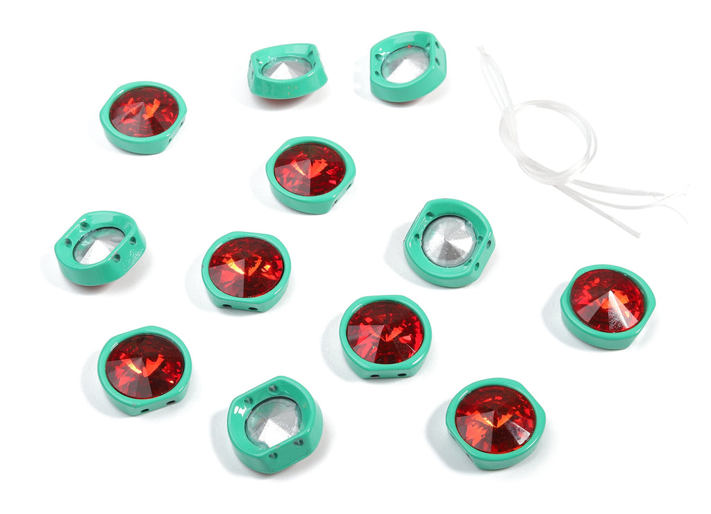 Tila Tile Bracelet Beads Set - Enamel Round 2 Hole Glass Beads for Bracelet - Tila Beads Jewellery Making SET - 64x17.13x7.33mm - ET1020J - DOMEDBAZAAR