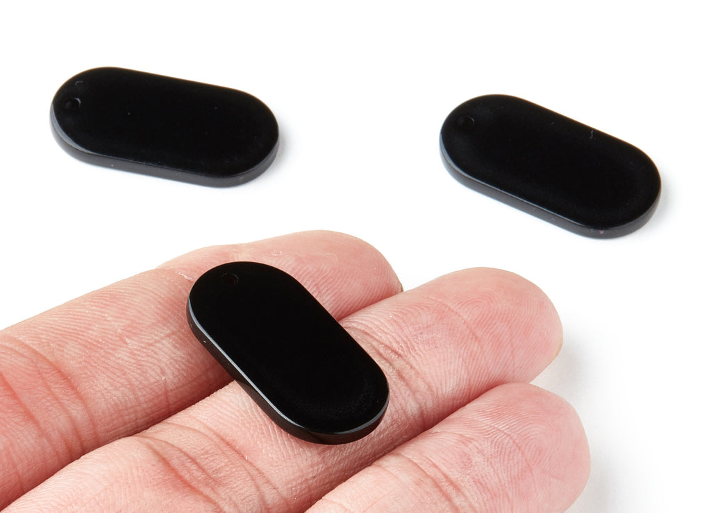 Acetate Acrylic Earring Charms - Oval Shaped Acetate Acrylic Pendant - 1 Hole - Color Code:A66 - 26.63x13.9x2.7mm - AC1156R - DOMEDBAZAAR