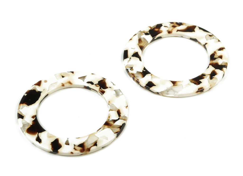Acetate Circle Charms - Hoop Earrings & Pendant - Acetate Earrings for Big Circle - Color Code: A257- 47.86x47.86x2.67mm - AC1245-A257 - DOMEDBAZAAR