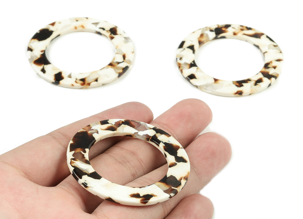 Acetate Circle Charms - Hoop Earrings & Pendant - Acetate Earrings for Big Circle - Color Code: A257- 47.86x47.86x2.67mm - AC1245-A257 - DOMEDBAZAAR