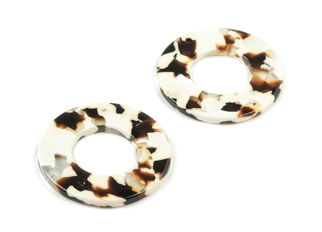 Acetate Circle Charms - Circle Earrings & Pendant - Earring Findings - Color Code: A257 - 30.62x30.62x2.61mm - AC1755-A257 - DOMEDBAZAAR