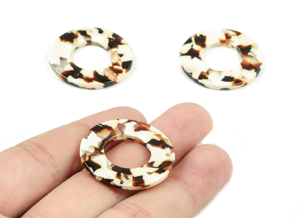 Acetate Circle Charms - Circle Earrings & Pendant - Earring Findings - Color Code: A257 - 30.62x30.62x2.61mm - AC1755-A257 - DOMEDBAZAAR