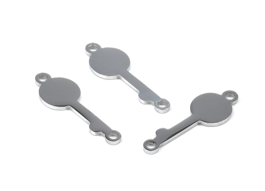 Stainless Steel Key Connector - Key Earrings Charms and Pendant - Bracelet Pendant - 20.47x7.13x0.95mm - SS1123 - DOMEDBAZAAR
