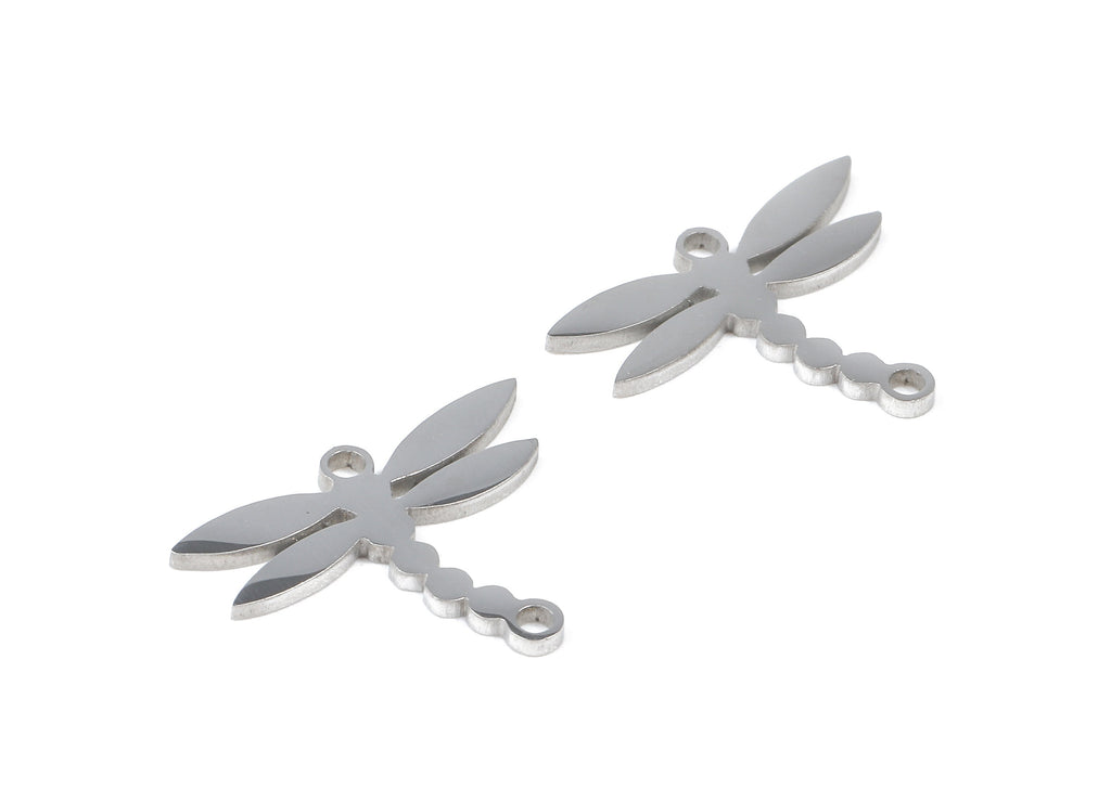 Stainless Steel Dragonfly Connector - Dragonfly Earrings Charms and Pendant - Bracelet Pendant - 16.4x12.82x0.97mm - SS1101 - DOMEDBAZAAR