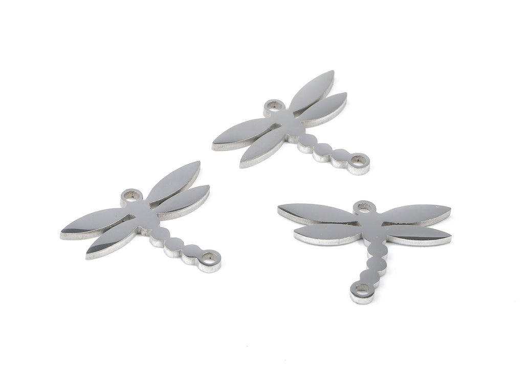 Stainless Steel Dragonfly Connector - Dragonfly Earrings Charms and Pendant - Bracelet Pendant - 16.4x12.82x0.97mm - SS1101 - DOMEDBAZAAR
