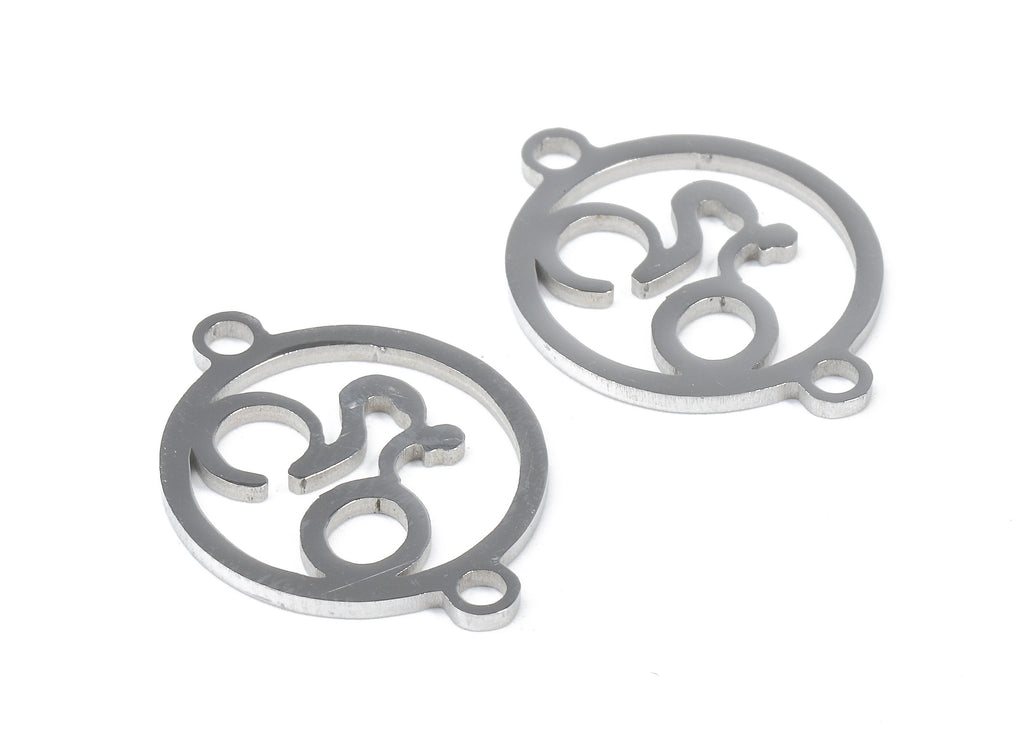Stainless Steel Bicycler Connector - Bicycler Earrings Charms and Pendant - Bracelet Pendant - 19.8x15.41x0.94mm - SS1120 - DOMEDBAZAAR