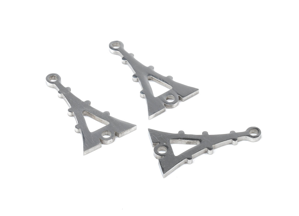 Stainless Steel Eiffel Tower Connector - Eiffel Tower Earrings Charms and Pendant - Bracelet Pendant - 17.37x9.99x0.95mm - SS1114 - DOMEDBAZAAR