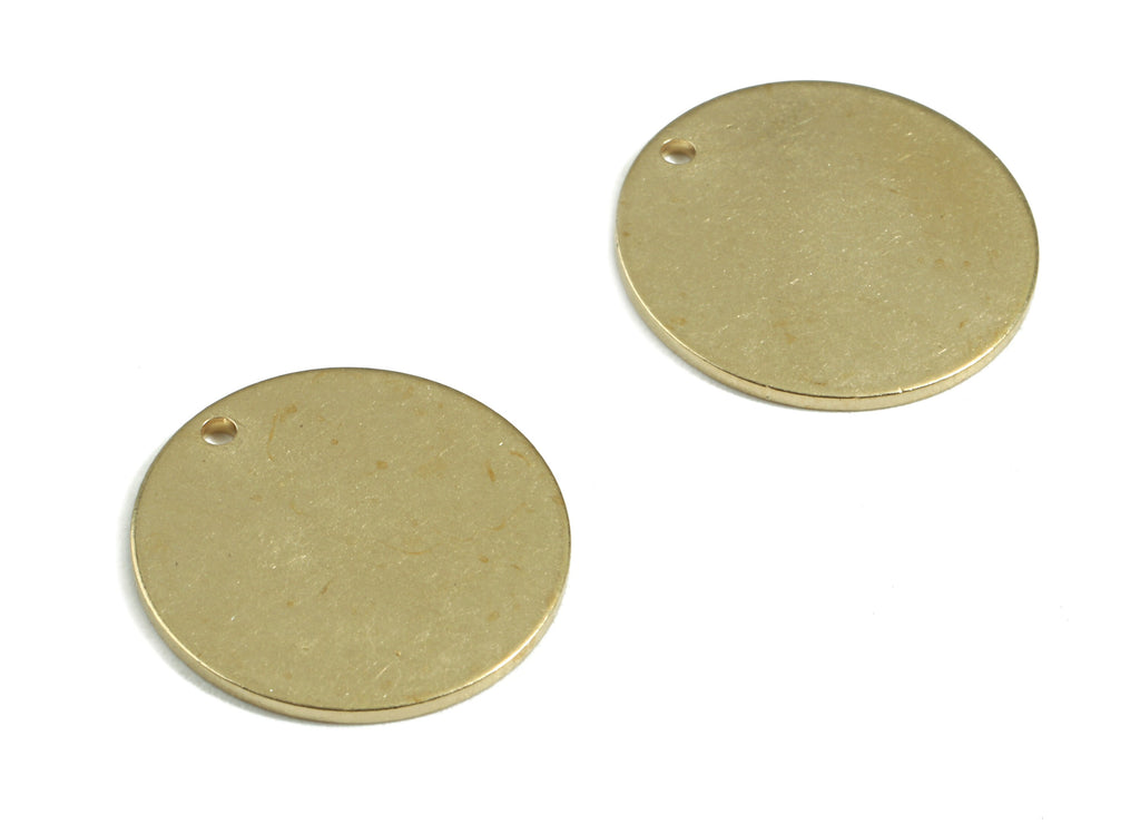 Personalized stamping blank - Brass Round Stamping Blank - Raw Brass Round Earring Charms - Earring Findings  - 18.93x18.93x1.14mm - PP3048 - DOMEDBAZAAR