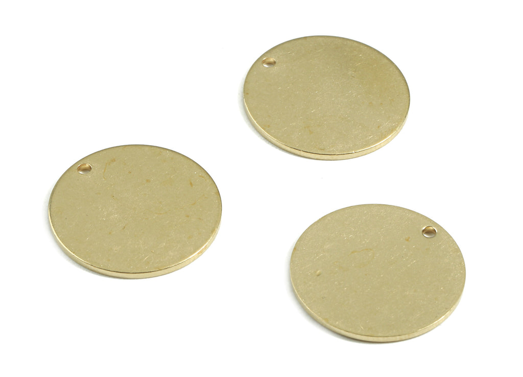 Personalized stamping blank - Brass Round Stamping Blank - Raw Brass Round Earring Charms - Earring Findings  - 18.93x18.93x1.14mm - PP3048 - DOMEDBAZAAR