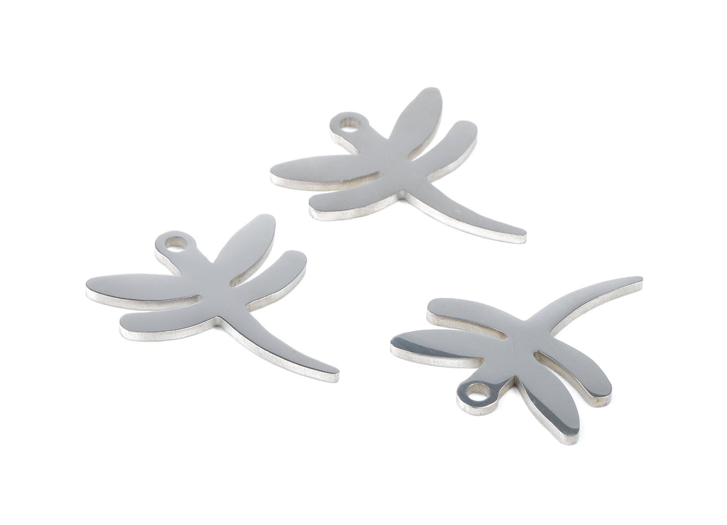 Stainless Steel Dragonfly Charms - Dragonfly Earrings and Pendant - Bracelet Pendant - Jewelry Supplies - 17.57x15.02x0.94mm - SS1060 - DOMEDBAZAAR