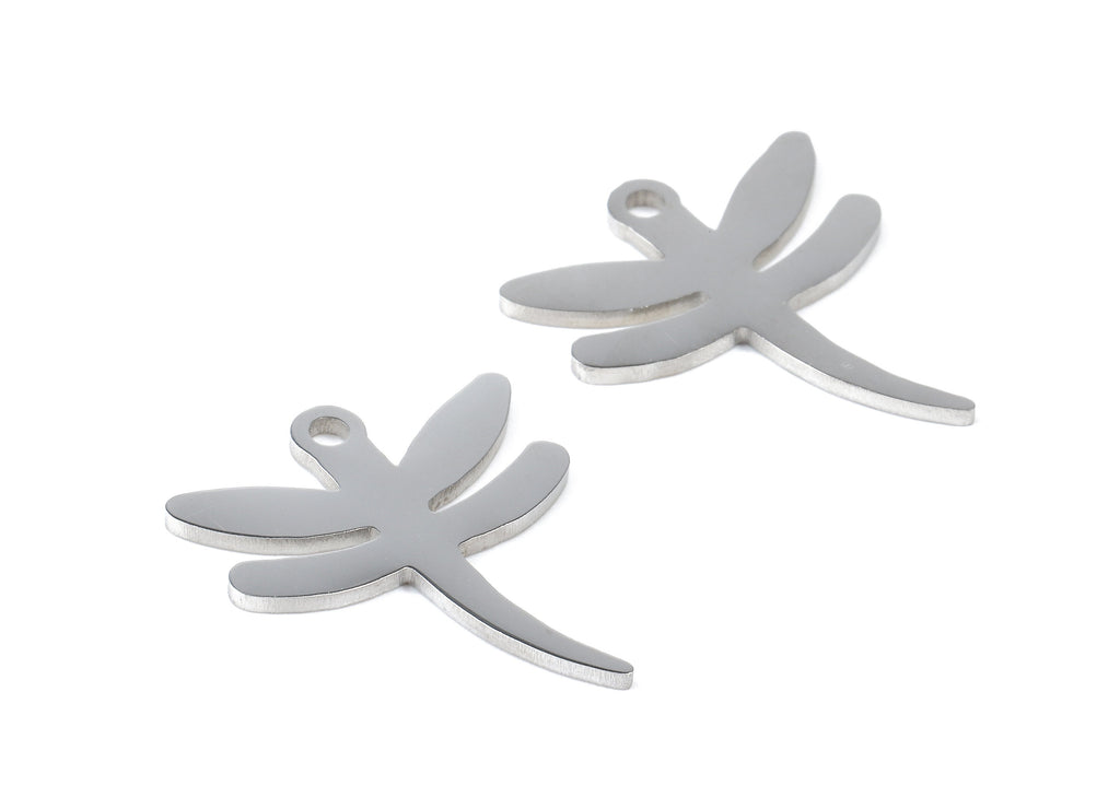 Stainless Steel Dragonfly Charms - Dragonfly Earrings and Pendant - Bracelet Pendant - Jewelry Supplies - 17.57x15.02x0.94mm - SS1060 - DOMEDBAZAAR