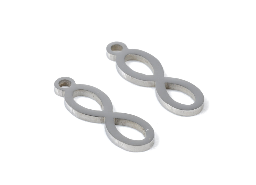 Stainless Steel Infinity Charms - Infinity Earrings and Pendant - Bracelet Pendant - Jewelry Supplies - 14.94x4.56x0.93mm - SS1042 - DOMEDBAZAAR