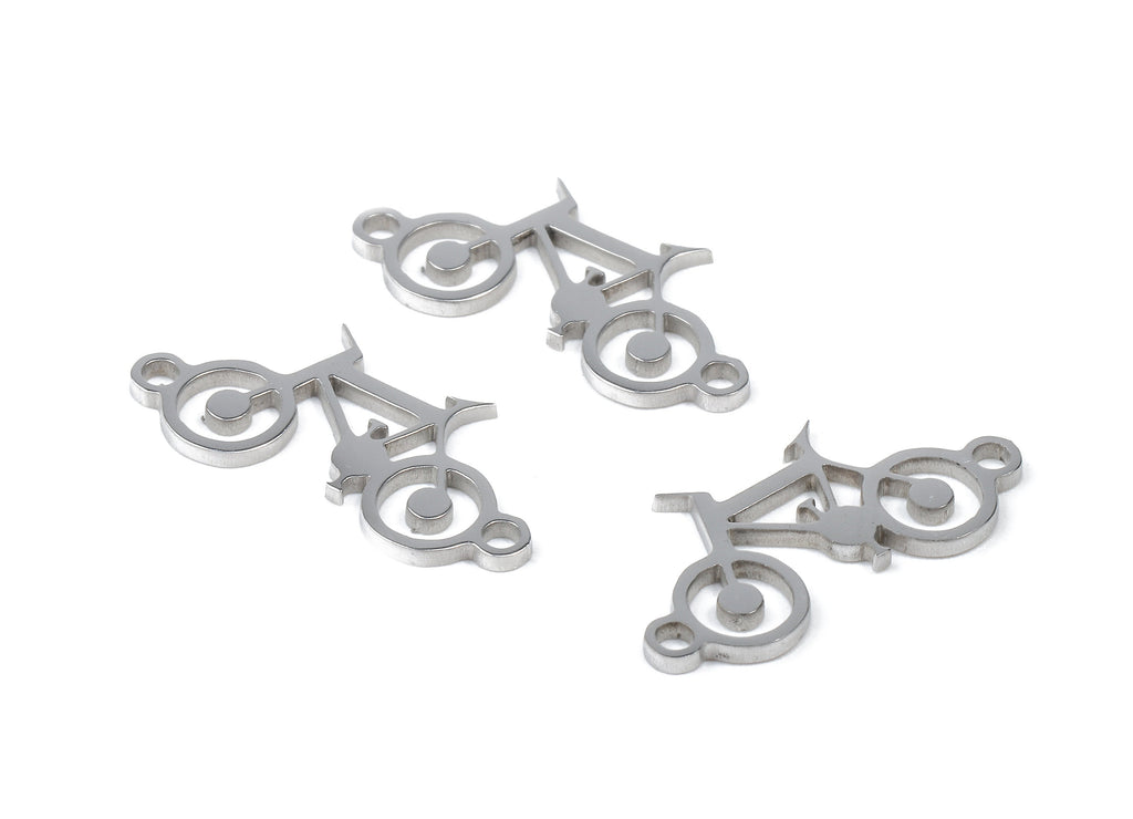 Stainless Steel Bicycler Connector - Bicycler Earrings Charms and Pendant - Bracelet Pendant - 20.24x12.15x0.94mm - SS1102 - DOMEDBAZAAR