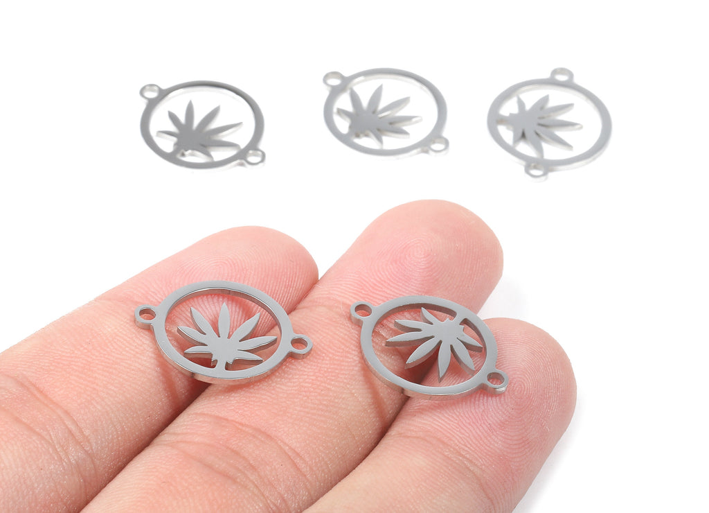 Stainless Steel Flower Connector - Flower Earrings Charms and Pendant - Bracelet Pendant - 19.77x15.4x0.96mm - SS1138 - DOMEDBAZAAR