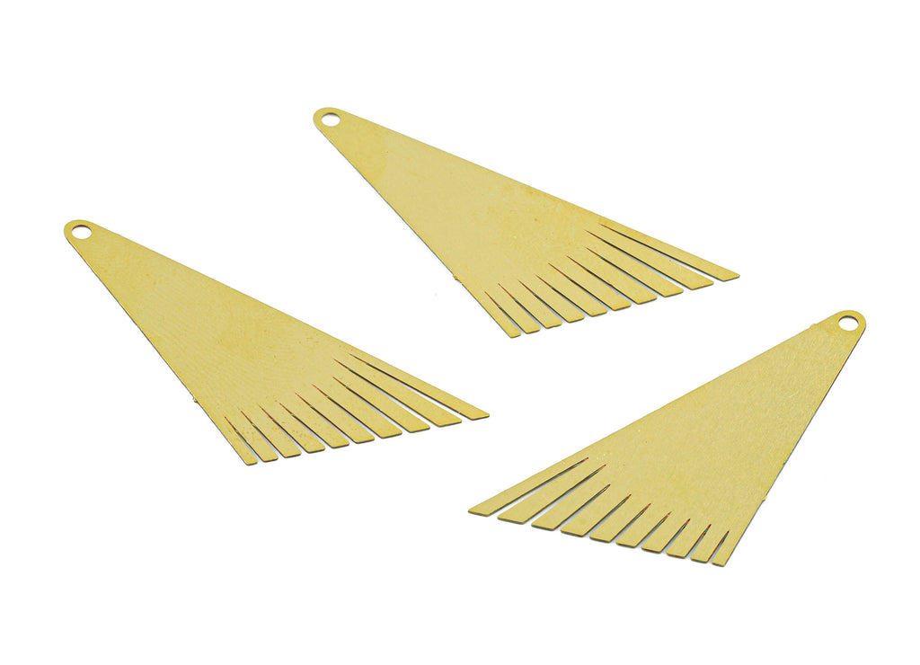 Personalized stamping blank - Brass Triangle Charms - Raw Brass Triangle Earrings and Pendant - 42x20x0.3mm - JJB5742 - DOMEDBAZAAR