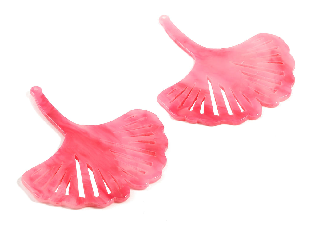 Acetate Ginkgo Charms - Leaf Earrings and Pendant - Earring Findings - Jewelry Supplies - Color Code:A379 - 61.7x55.79x2.59mm - AC1719-A379 - DOMEDBAZAAR