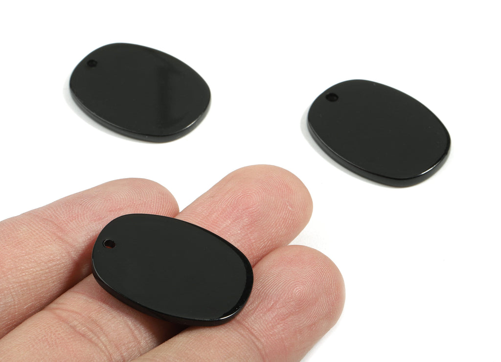 Acrylic Earring Charms - Oval Pendant - Earring Findings - Jewelry Supplies - Color Code: A66 - 26x13.7x2.53mm  - AC1158E - DOMEDBAZAAR