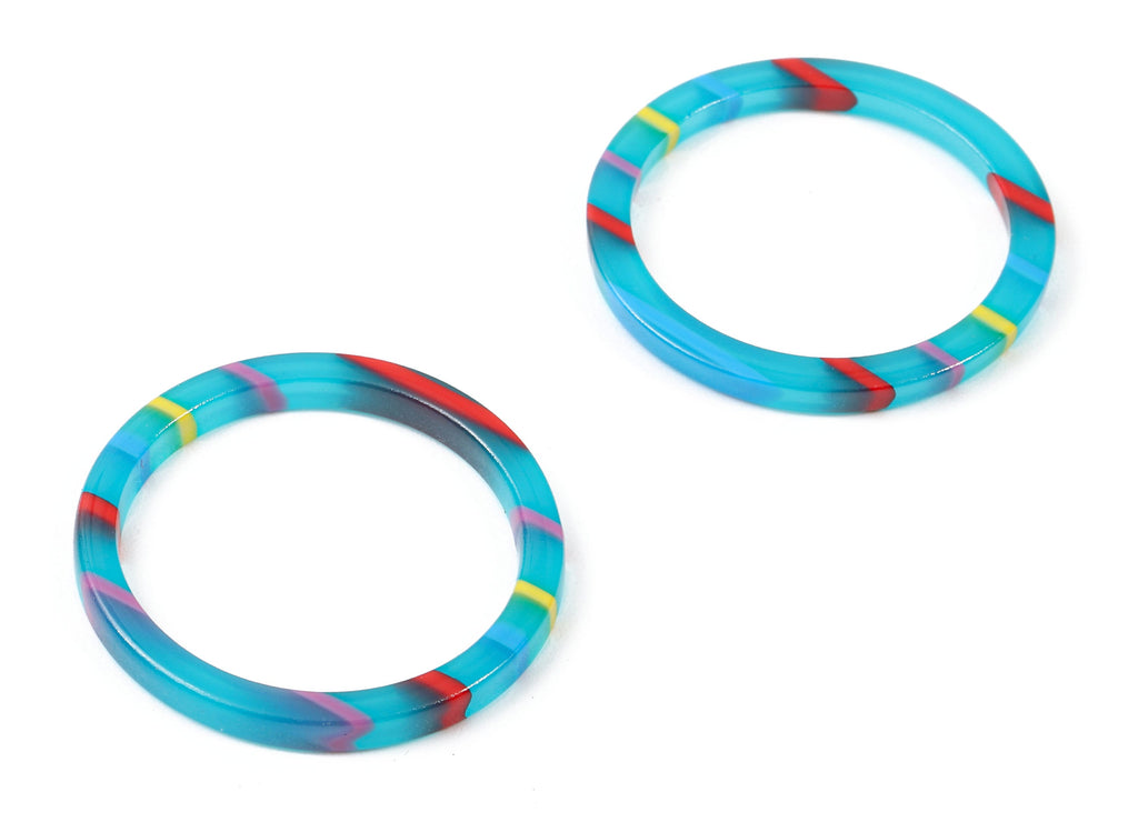 Acetate Circle Charms - Hoop Earring and Pendant -Earring Findings - Jewelry Supplies - Color Code: A139- 29.2x29.2x2.75mm - AC1194-A139 - DOMEDBAZAAR