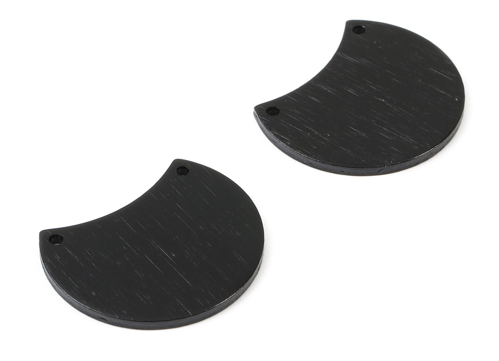 Aluminum Pendant - Aluminum Necklace - Aluminium Charms - Stamping Blank - Black Tone - 2 Holes - 26x32x2mm - AA1108 - DOMEDBAZAAR
