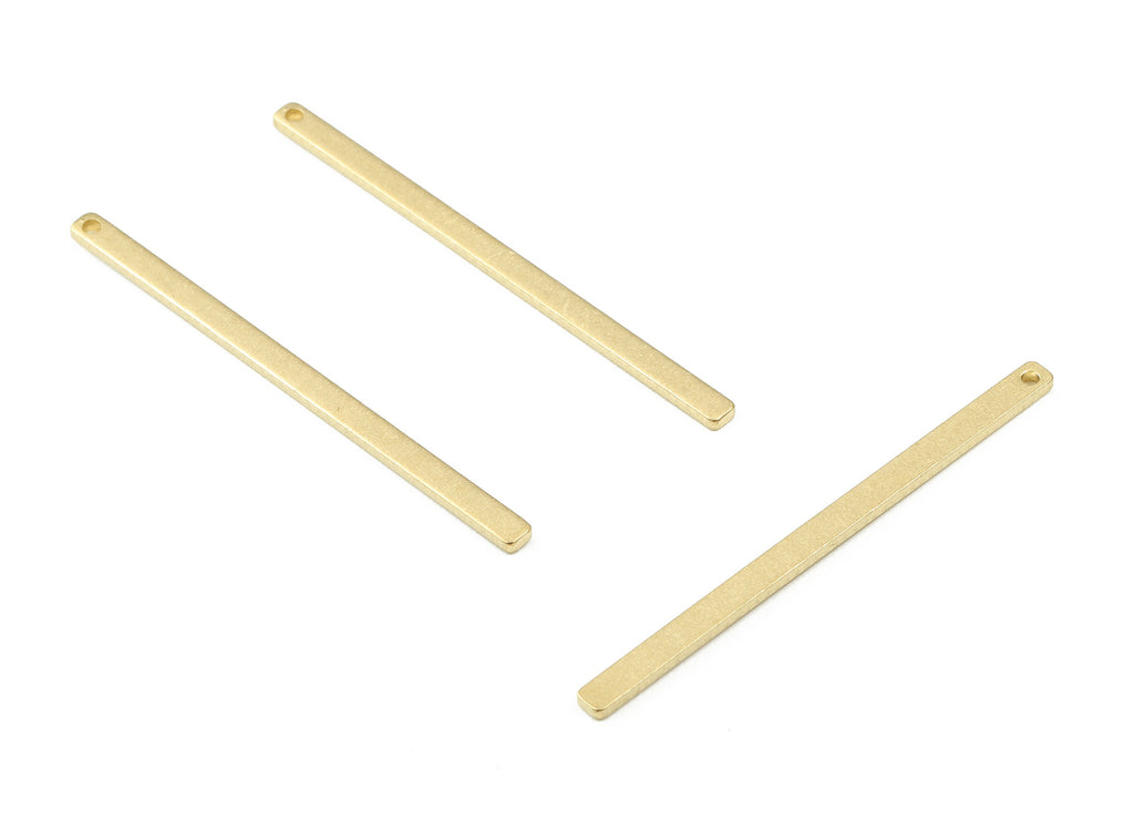 Brass Stick Charms - Raw Brass Stick Earrings and Pendant - Brass Strip Necklace - Earring Finding - 46.65x2.62x1.2mm - PP2965 - DOMEDBAZAAR