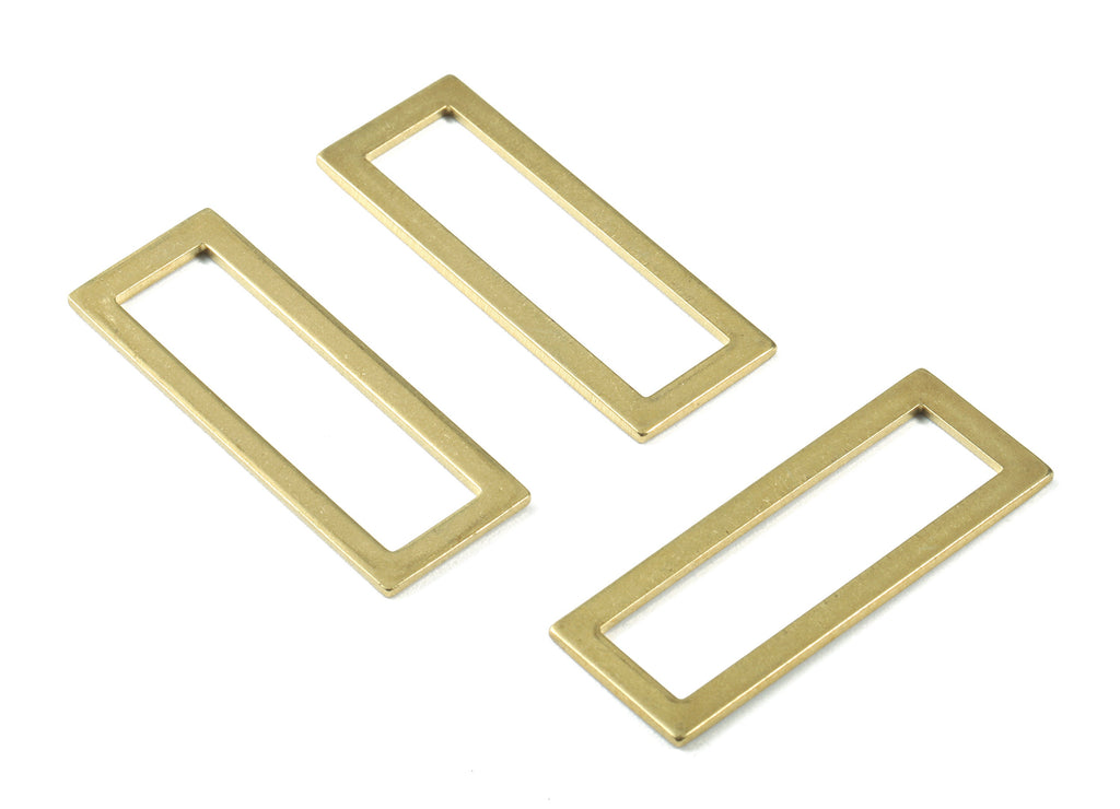 Brass Rectangle Charm - Raw Brass Rectangle Earrings and Pendant - Brass Rectangle Necklace - Earring Finding - 38.41x14.54x1.2mm - PP2973 - DOMEDBAZAAR