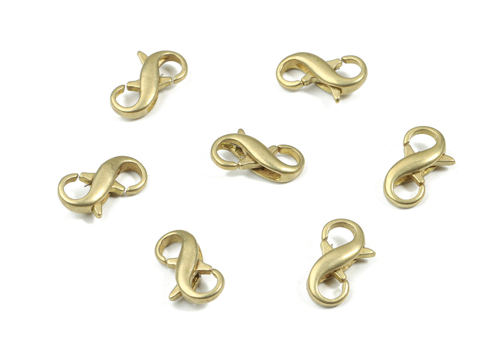 Brass Lobster Claw Clasp - Raw Brass Double Side Parrot Clasps - Lobster Clasps - Jewelry Supplies - 13.17x7.96x3.87mm - PP3129 - DOMEDBAZAAR