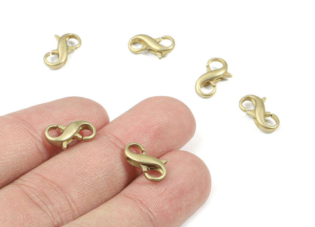 Brass Lobster Claw Clasp - Raw Brass Double Side Parrot Clasps - Lobster Clasps - Jewelry Supplies - 13.17x7.96x3.87mm - PP3129 - DOMEDBAZAAR