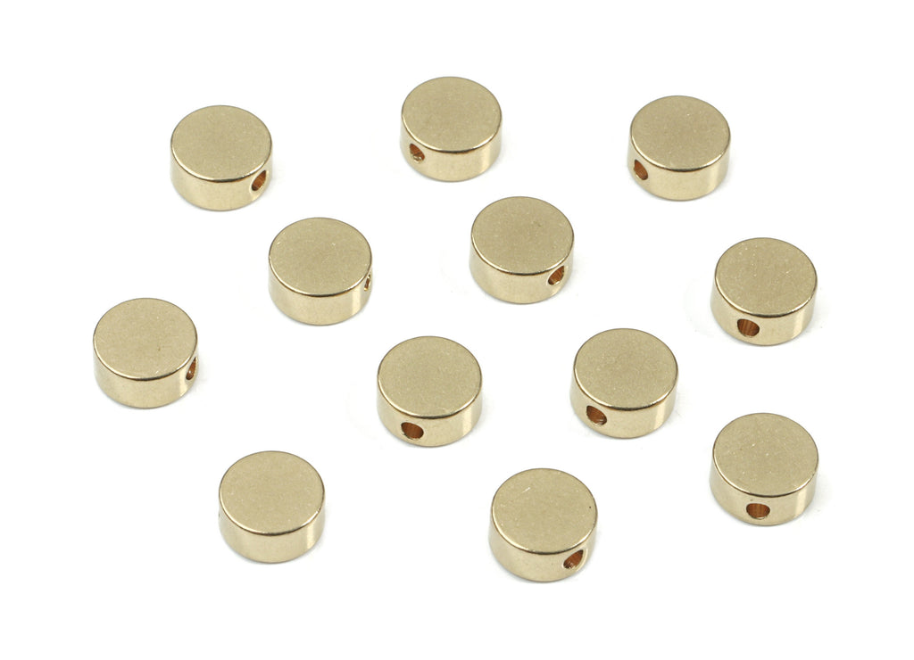 Brass Round Spacer Beads - Raw Brass Round Beads - Spacer Connectors - Earring Findings - Jewelry Supplies - 5.98x5.98x2.77mm - PP3145 - DOMEDBAZAAR