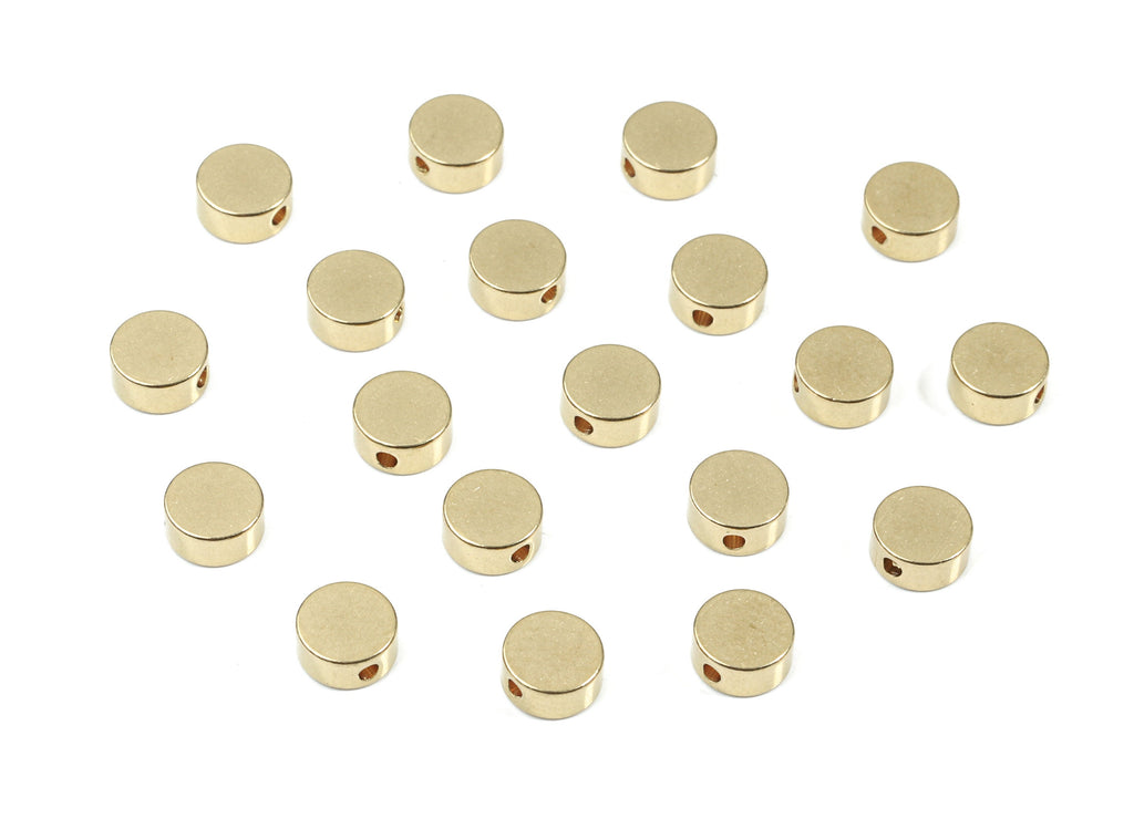 Brass Round Spacer Beads - Raw Brass Round Beads - Spacer Connectors - Earring Findings - Jewelry Supplies - 5.98x5.98x2.77mm - PP3145 - DOMEDBAZAAR