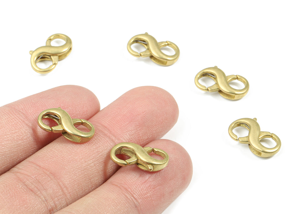 Brass Lobster Claw Clasp - Raw Brass Double Side Parrot Clasps - Lobster Clasps - Jewelry Supplies - 15.83x9.4x4.52mm - PP3130 - DOMEDBAZAAR