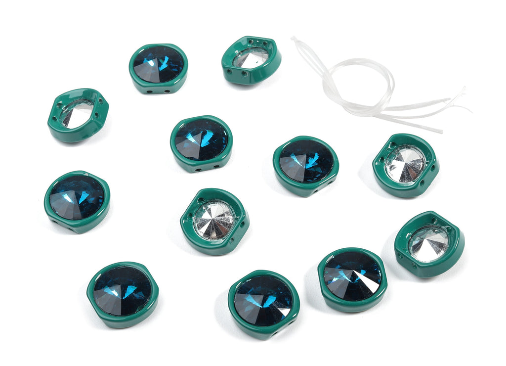 Tila Tile Bracelet Beads Set - Enamel Round 2 Hole Glass Beads for Bracelet - Tila Beads Jewellery Making SET - 64x17.13x7.33mm - ET1020L - DOMEDBAZAAR