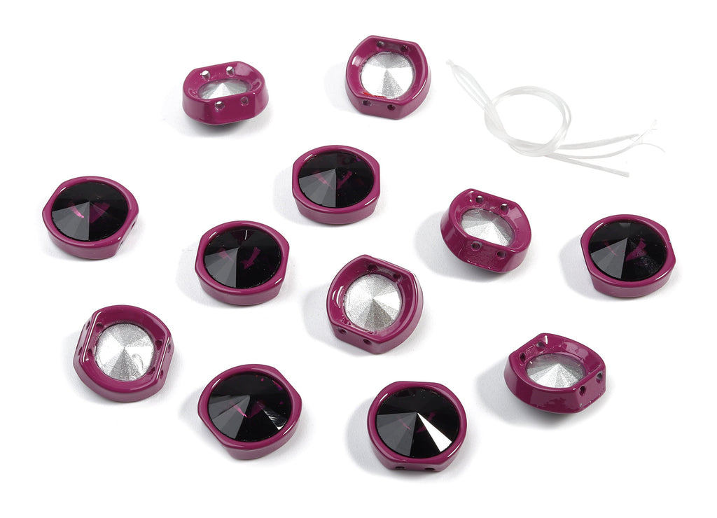 Tila Tile Bracelet Beads Set - Enamel Round 2 Hole Glass Beads for Bracelet - Tila Beads Jewellery Making SET - 64x17.13x7.33mm - ET1020X - DOMEDBAZAAR