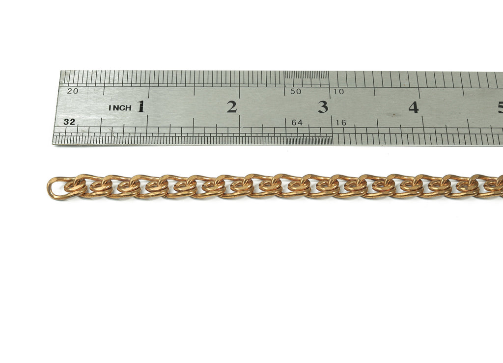 Greek Key Brass Chain - Raw Brass Meander Chain - Unsoldered Open Chain - 0.42&quot; x 0.29&quot; x 0.06&quot; - for Bracelet Jewellery Making - CC1146 - DOMEDBAZAAR
